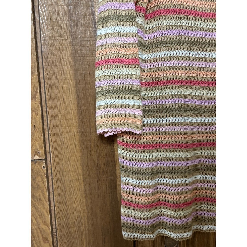 Calypso St Barth 100% Linen loose knit tunic top cover-up Size M - Picture 3 of 8
